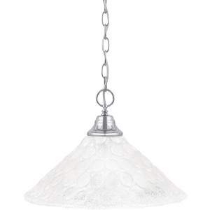 Toltec Lighting Any 1 - Light Pendant in  Chrome with 16" Italian Bubble Shade - 1 of 1