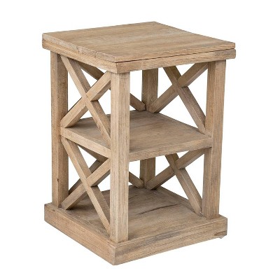 Hudson 25" Cross Side Table Brown - East at Main