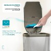 Home Zone Living 13 Gallon Slim Stainless Steel Kitchen Trash Can with CleanAura Odor Control and Soft Close Lid, Silver - 2 of 4