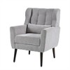 CLIHOME Modern Accent Chair, Teddy Fabric Living Room Chairs Comfy Reading Chair, Lounge Arm Chairs for Living Room Bedroom - 4 of 4