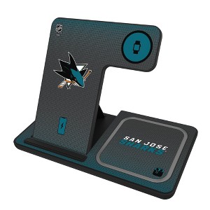 Keyscaper San Jose Sharks Linen 15-Watt 3 in 1 Charging Station - 1 of 4