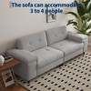 85"Modern 3 Seater Sofa for Living Room, Deep Seat Chenille Couch with Adjustable large Armrest & Plush Backrest, Button Tufted Comfy Bedroom Sofa - 4 of 4
