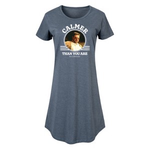 Women's - The Big Lebowski - Calmer Than You Graphic T-shirt Dress - 1 of 4