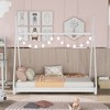 Twin Size House Platform Bed with Triangle tructure,White - 2 of 4