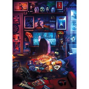 Toynk House of Horrors and Scary Movies 1000 Piece Jigsaw Puzzle By Rachid Lotf - 1 of 4