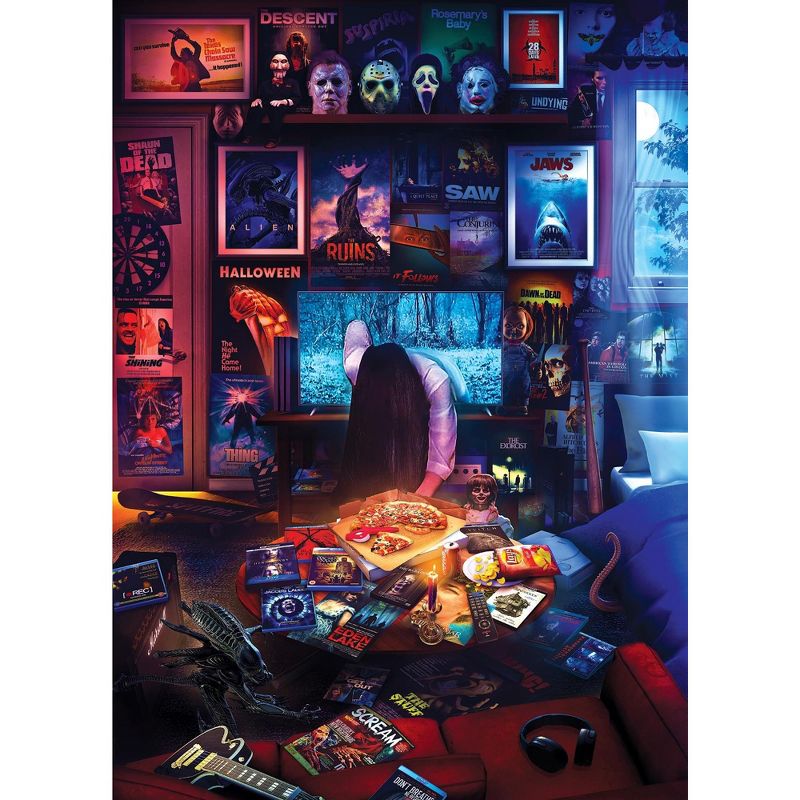 Toynk House of Horrors and Scary Movies 1000 Piece Jigsaw Puzzle By Rachid Lotf, 1 of 8