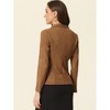 INSPIRE CHIC Women's Lapel Collar Button Front Long Sleeve Faux Suede Blazer - 3 of 4