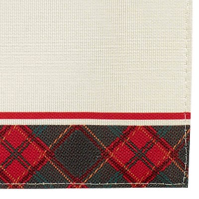 Christmas Tree Tartan Red and Green Placemat Set of 4