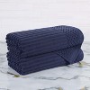 Modern Ribbed Cotton  Assorted Towel Set by Blue Nile Mills - 2 of 4
