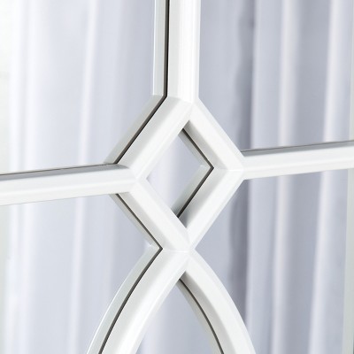 Cassat Full-Length White Windowpane Wall Accent Mirror