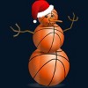 Men's Design By Humans Christmas Basketball By NekoShop T-Shirt - 2 of 4