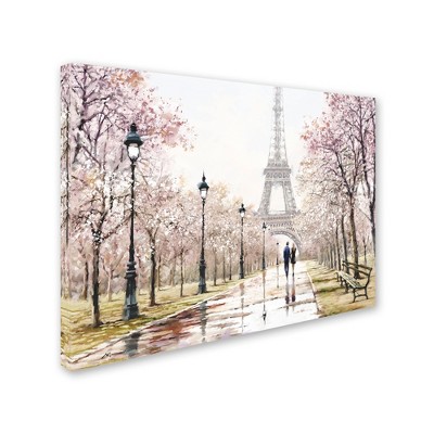 Trademark Fine Art - The Macneil Studio Eiffel Tower Pastel Matted Framed Art