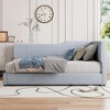 Twin/Full Size L-Shaped Corduroy Upholstered Daybed,4D - ModernLuxe - 2 of 4