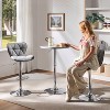 Yaheetech Adjustable Pub Round Table Counter Height Bistro Table w/ 360° Swivel MDF Tabletop - 2 of 4