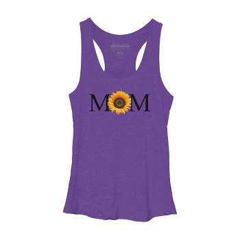 Women's Design By Humans Mother's Day Sunflower Mom By FridayFusion Racerback Tank Top