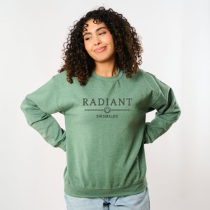 Simply Sage Market S.W.Smiley Embroidered Radiant Smiley Outline Sweatshirt - 1 of 4