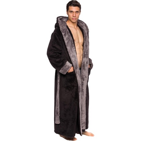 Ross Michaels Men's Big & Tall Robe With Hood, Full Length Long Plush ...