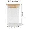 Unique Bargains with Bamboo Lid Decorative Jars Wood Color Clear 1 Pcs - 3 of 4
