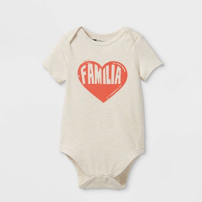 Latino Heritage Month Baby Familia Bodysuit - Oatmeal Newborn