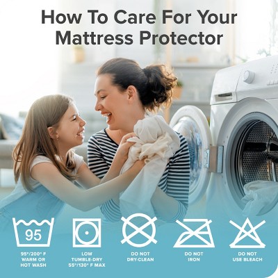 Twin XL Gray Waterproof Cotton Mattress Protector