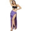 LA LEELA Women's Long Vacation Beachwear Swimsuit Sarong Wrap Swimwear Cover up Wraps One Size Purple, Tie Dye Design - 3 of 4