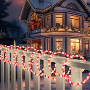 Joyfy 40 FT LED Candy Cane Rope Lights, Waterproof Outdoor 360 LED Christmas Decor Lights for Garden Yard Party Xmas Christmas Holiday Decorations - 1 of 4