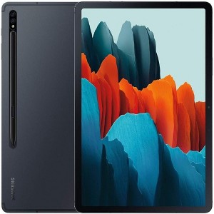 Samsung Galaxy Tab S7+ (2020)(12.4) - 128GB, WIFI Only, w/o S Pen - Mystic Black (SM-T970NZKAXAR) - Refurbished - 1 of 3