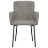 vidaXL Dining Chairs, 2 Pcs, Light Gray Velvet - 4 of 4