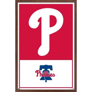 Trends International MLB Philadelphia Phillies - Logo 22 Framed Wall Poster Prints - 1 of 4
