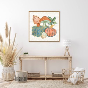 Amanti Art 30"x30" Harvest Whimsy VII by Dina June Framed Canvas Wall Art Print - 1 of 4