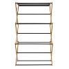 Household Essentials Bamboo Folding Clothes Drying Rack - 2 of 4