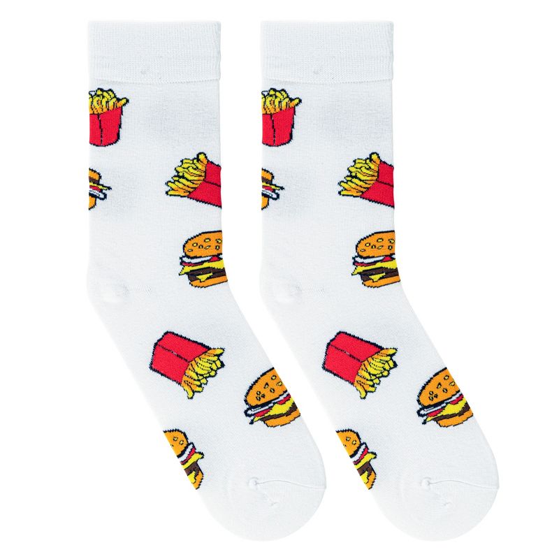 Crazy Socks, Fun Food & Snack Themed Crew Socks for Men, Colorful Assorted Styles, 5 of 6