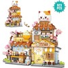923-Piece Lucky Cat Taiyaki Shop Building Set, Openable Mini Brick Model for Kids Ages 8+ Greeen - 2 of 4