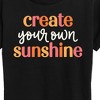 Women's - Instant Message - Create Your Own Sunshine Short Sleeve Graphic T-Shirt - 2 of 4