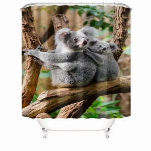 Cute Koala Shower Curtains for Bathroom Waterproof Fabric Bath Curtain Durable Soft Stylish Bathroom Decor 72x72 Inch - 1 of 1