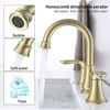 Munora 2-Handle 8-Inch Widespread Bathroom Sink Faucet, Brushed Gold with 360° Swivel Spout and Pop-Up Drain - 4 of 4