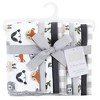 Hudson Baby Unisex Baby Cotton Flannel Burp Cloths, Woodland Faces, One Size - 2 of 4