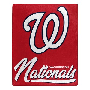 MLB Washington Nationals 50 x 60 Raschel Throw Blanket - 1 of 3