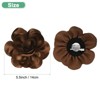 Unique Bargains Alloy Satin Fabric Big Rose Flower Dainty Brooches and Pins 1 Pc - 3 of 4