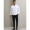 INSPIRE CHIC Men's Long Sleeve Button Down Solid Color Business Dress Shirt - 2 of 4