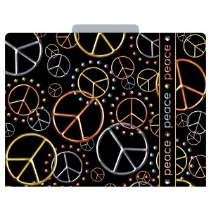 Barker Creek File Folders, 9.5" x 12", 12ct - Peace: Cardstock Filing Organizer, Non-Pronged, 50 Sheet Capacity - 1 of 3