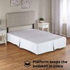 Queen Size Bedskirt 800TC White 12 Drop with Pleats (60" X 80") with A 12-inch Drop. - 3 of 4