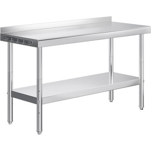 AMERLIFE Stainless Steel Table for Prep & Work Adjustable Under Shelf and Feet - 1 of 4