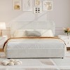 Twin Bed Frame, Boucle Upholstered Bed Frame with Headboard, 2 Storage Drawers - 3 of 4