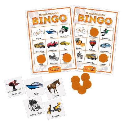 Kaplan Early Learning Company Transportation Bingo Cards Matching Learning Game For Kids