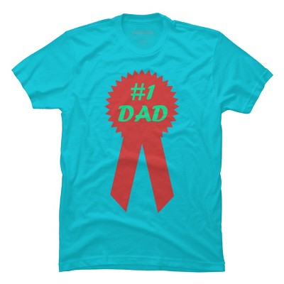 Men's Design By Humans #1 DAD Ribbon By T-Shirt