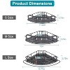 Itopfox Upgraded Adjustable Corner Shower Caddy Organizer with Hooks, 4-Tier Shelf Inside Shower Bathtub Storage, Thickened Rustproof Steel - 2 of 4