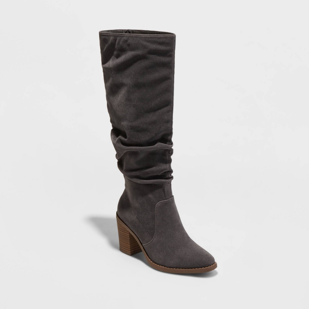 Women's Harlan Wide Calf Tall Boots - Universal Thread Charcoal Gray 9WC