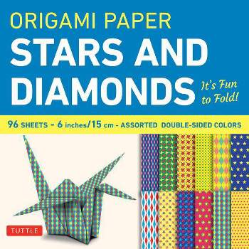Origami Paper 96 Sheets - Stars and Diamonds 6 Inch (15 CM) - by  Tuttle Studio (Loose-Leaf)