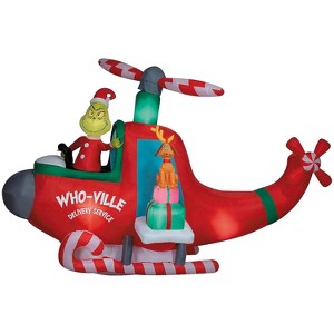 Gemmy Grinch Helicopter Inflatable Christmas Decoration - 6 ft 3 in - 1 of 3